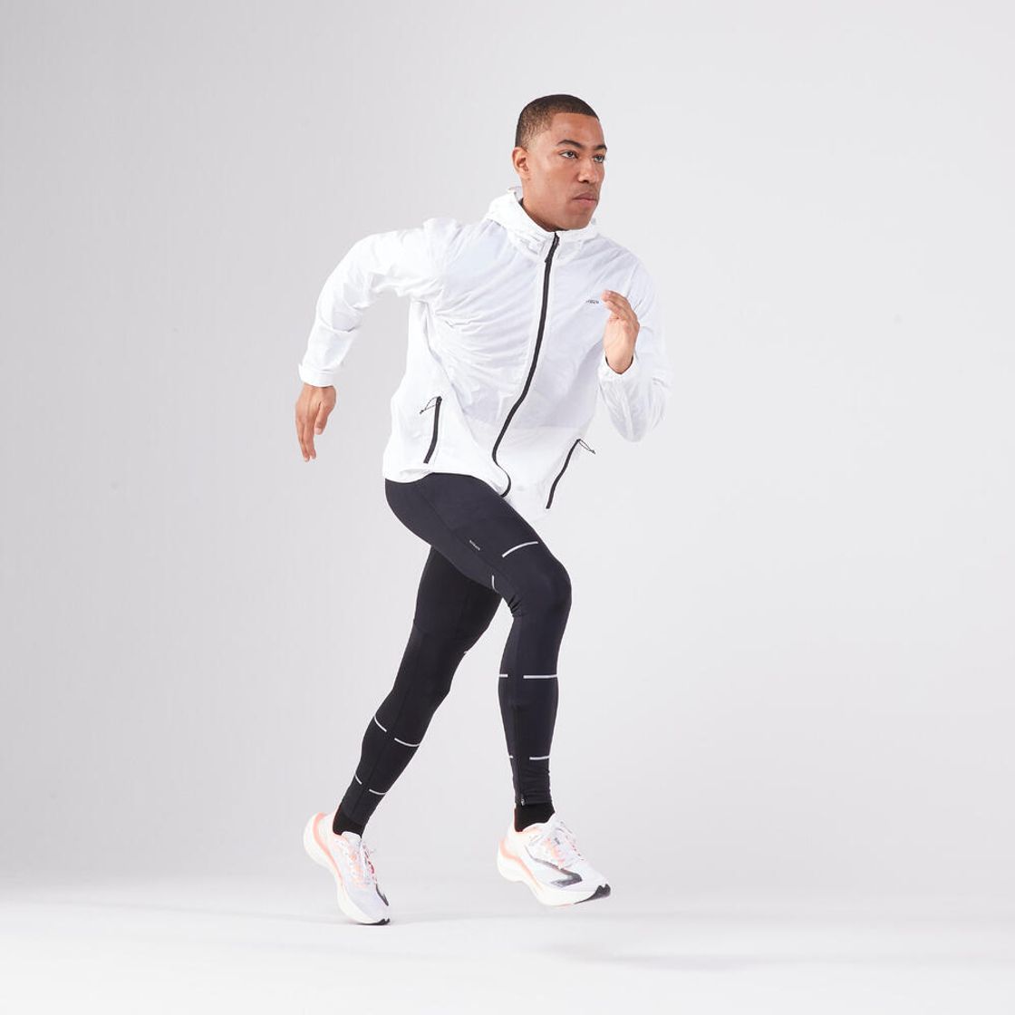 데카트론 남성 러닝 레인 타이츠 런 레인 900 스모크 블랙(DECATHLON Men's Running Rain Tights Run Rain 900 Smoke Black) - 2