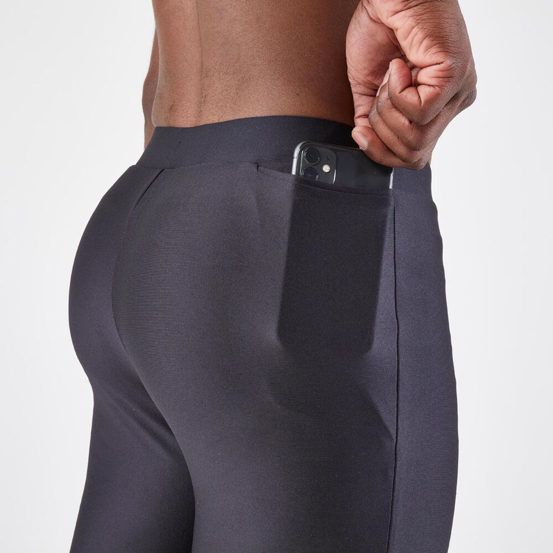 데카트론 남성 러닝 레깅스 런 100 스모크 블랙(DECATHLON Men's Running Leggings Run 100 Smoke Black) - 4