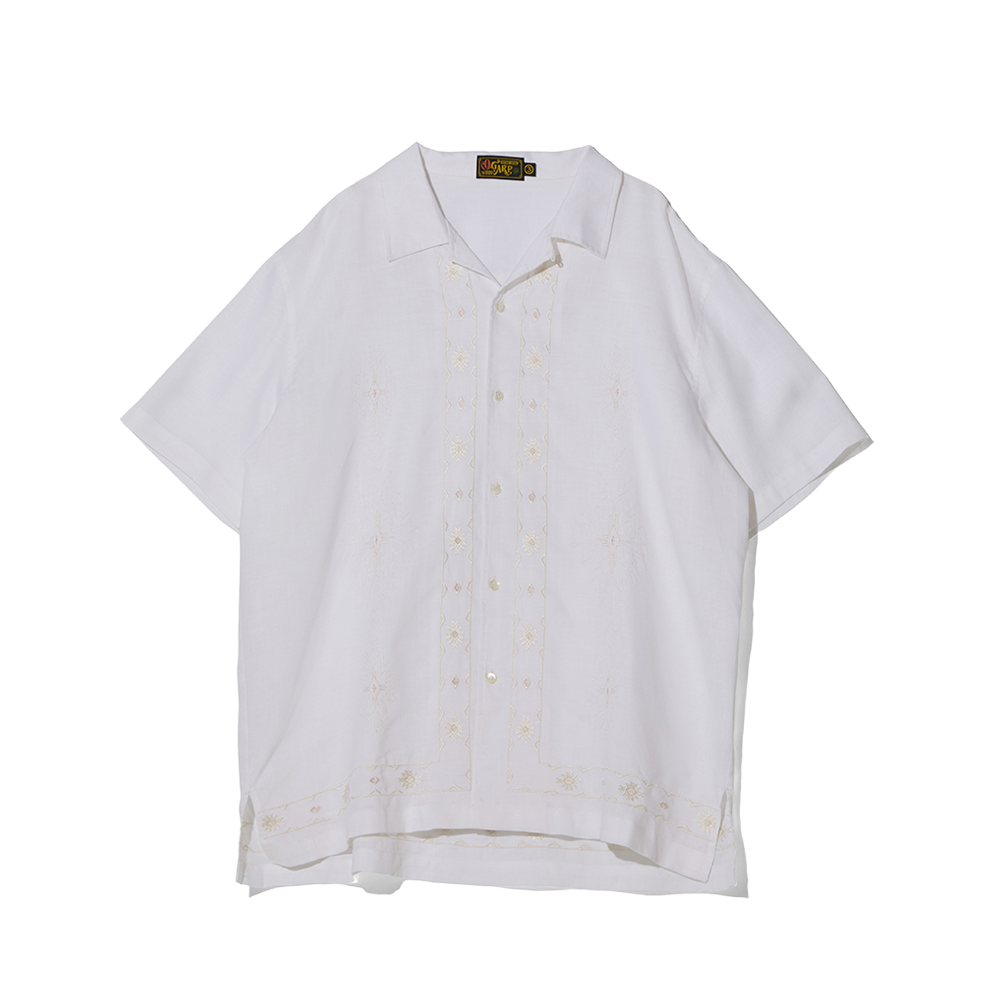 오가프 쿠반 오픈 칼라 하프 셔츠 화이트(Ogarp Cuban Open Collar Half Shirt White) - 1