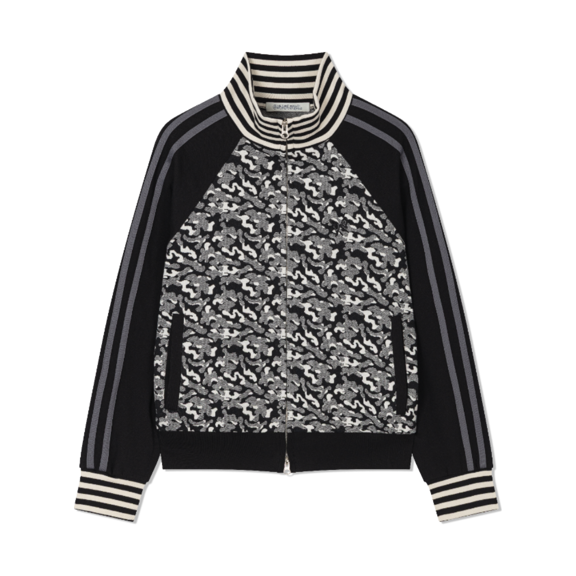 구월십일 밀리터리 라그랑 집업 블랙(Guwolsibil Military Raglan Zip-up Black) - 1