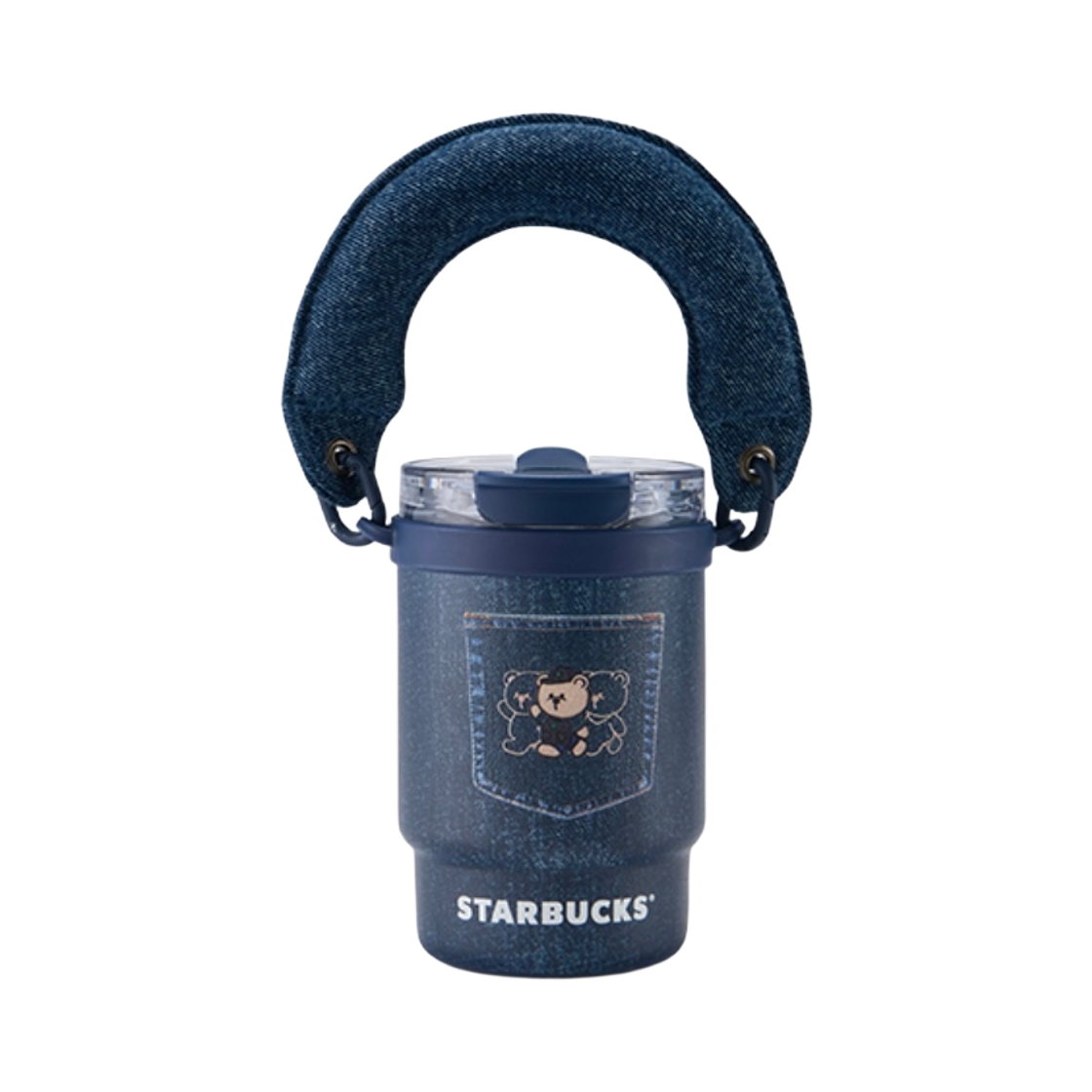 스타벅스 중국 2026 데님 MD 핸들 더블 드링크 컵 435ml(Starbucks China 2026 Denim MD Double Drink Cup with Handle 435ml) - 1