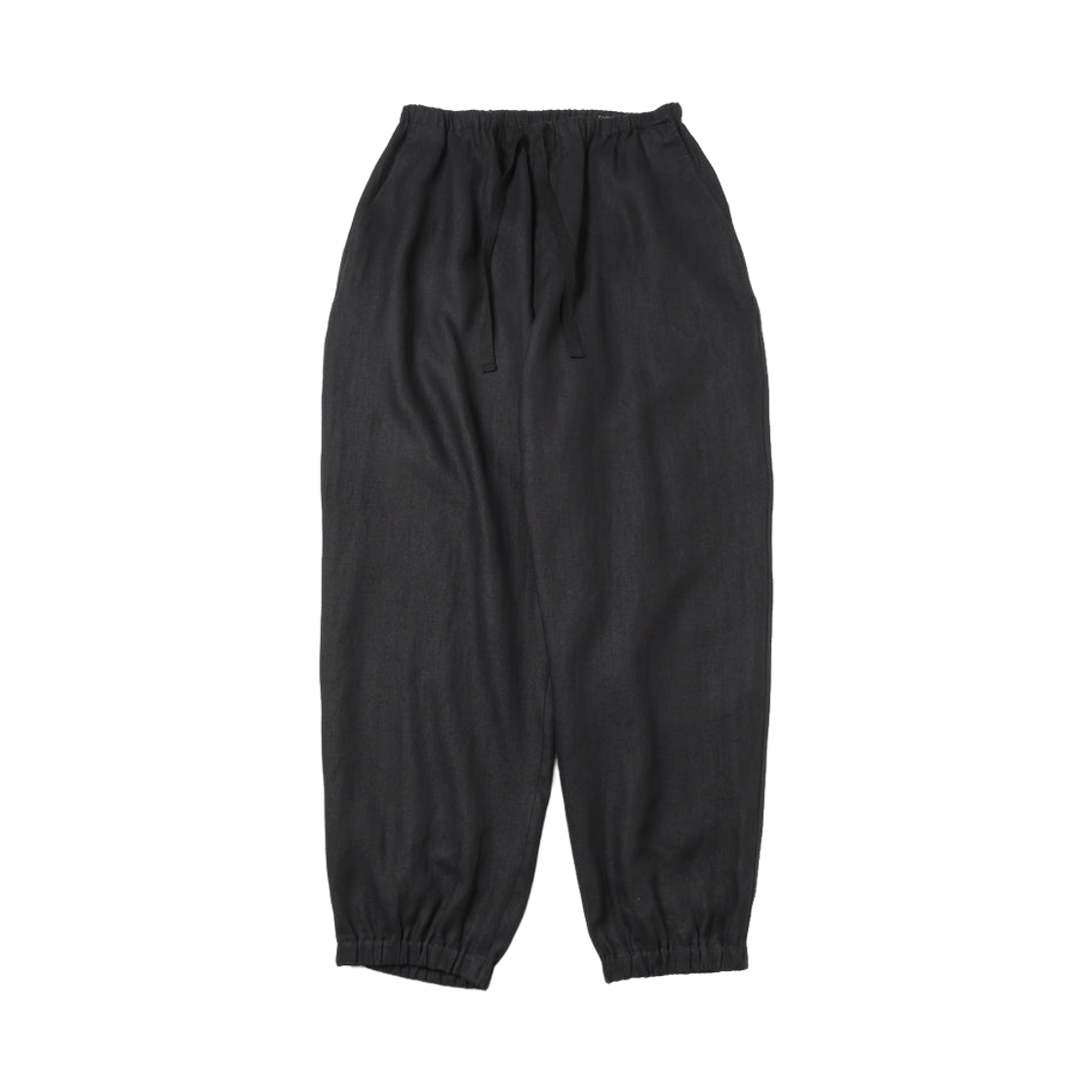 코모리 카나파 드로우스트링 팬츠 블랙 - 26SS(Comoli Canapa Drawstring Pants Black - 26SS)