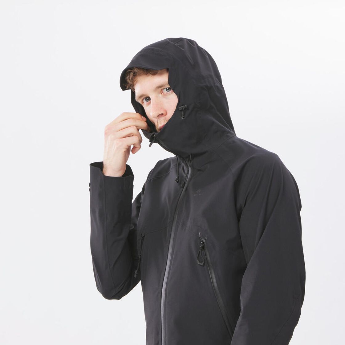 데카트론 남성 경량 등산 방수 재킷 MH500 스모크 블랙(DECATHLON Men's Lightweight Hiking Waterproof Jacket MH500 Smoke Black) - 7