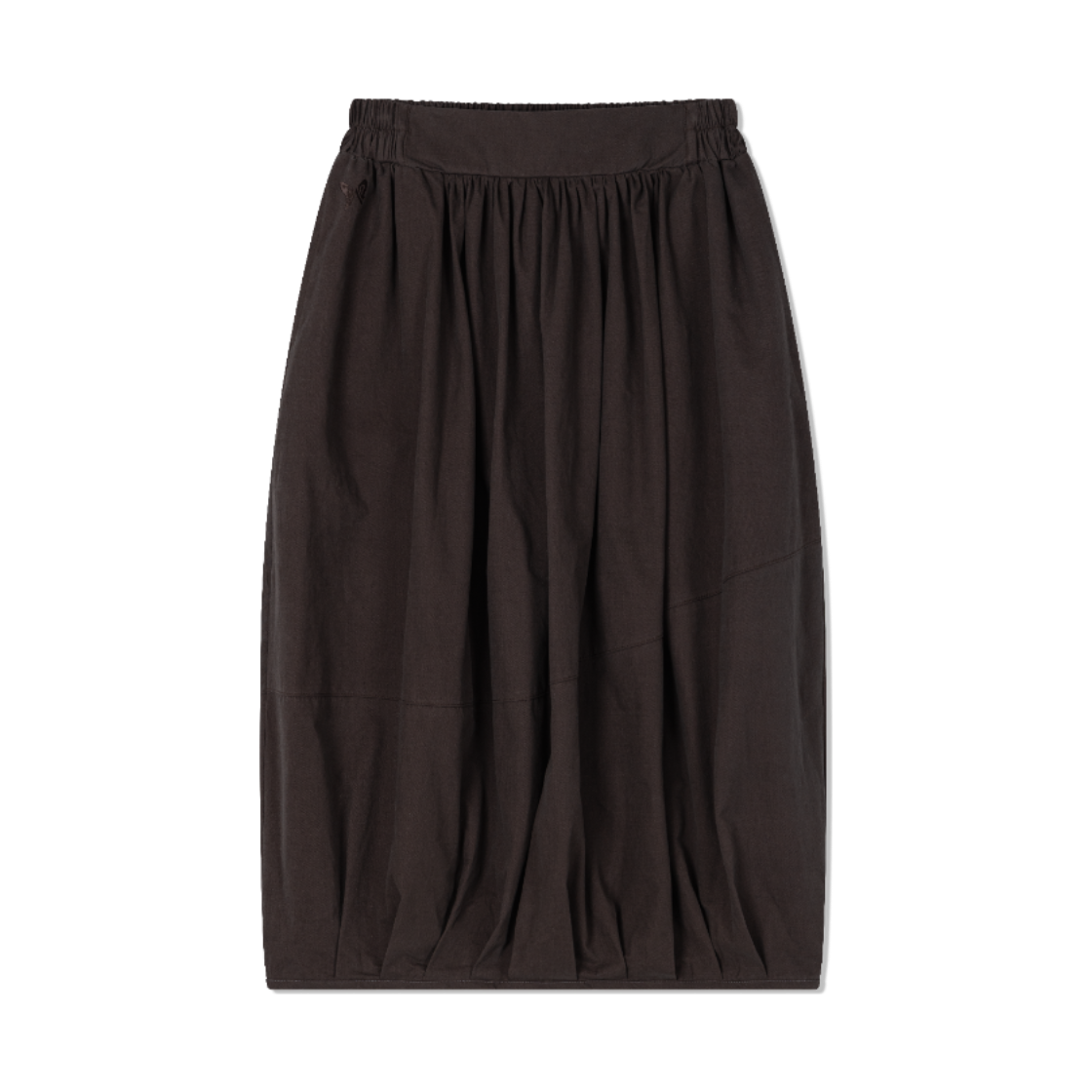 구월십일 코튼 밴딩 펌프 스커트 다크 브라운(Guwolsibil Cotton Banding Pump Skirt Dark Brown)