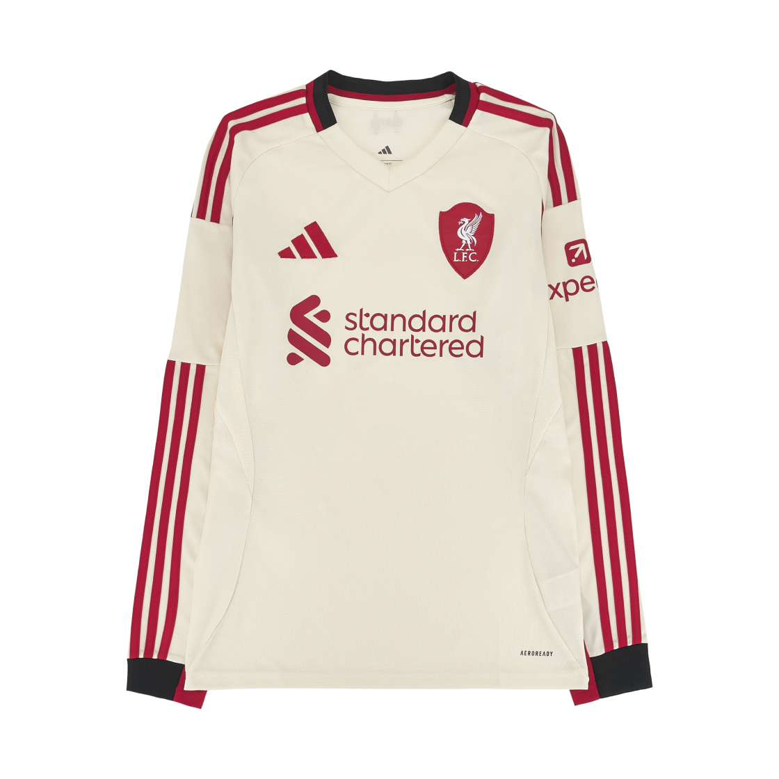 아디다스 리버풀 FC 2025/26 어웨이 롱슬리브 저지 원더 화이트 - KR 사이즈 (논 마킹 버전)(Adidas Liverpool FC 2025/26 Away Long Sleeve Jersey Wonder White - KR Sizing (Non Marking Ver.)) - 1