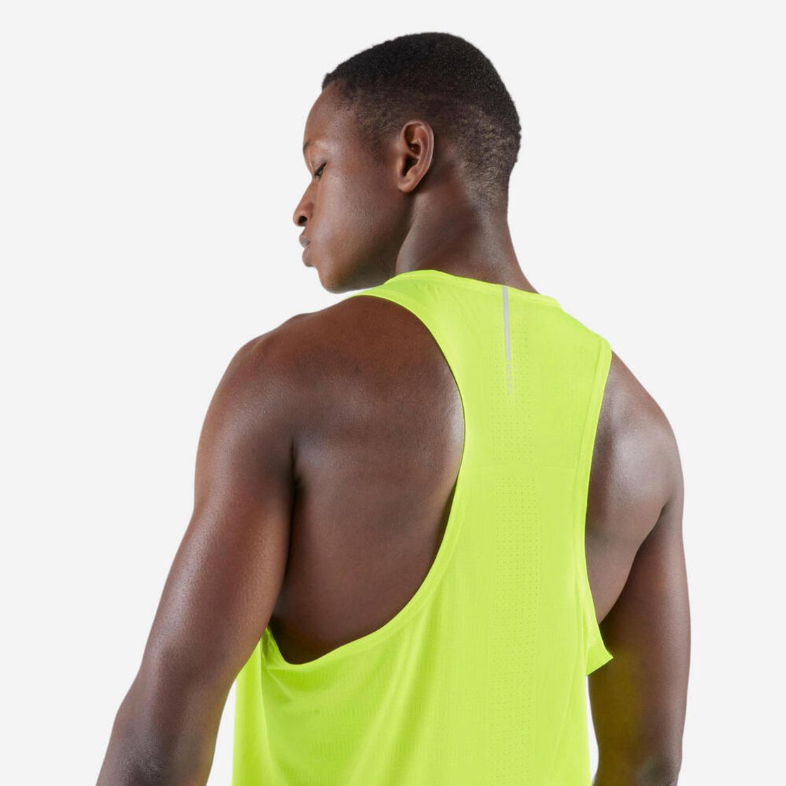 데카트론 남성 러닝 경량 싱글렛 900 울트라라이트 플루오 애시드 옐로우(DECATHLON Men's Running Lightweight Singlet 900 Ultralight Fluorescent Acid Yellow) - 5