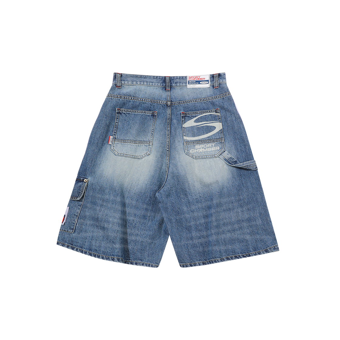 스포츠챔버 트랙 데님 버뮤다 쇼츠 블루(SPORT CHAMBER Track Denim Bermuda Shorts Blue) - 2