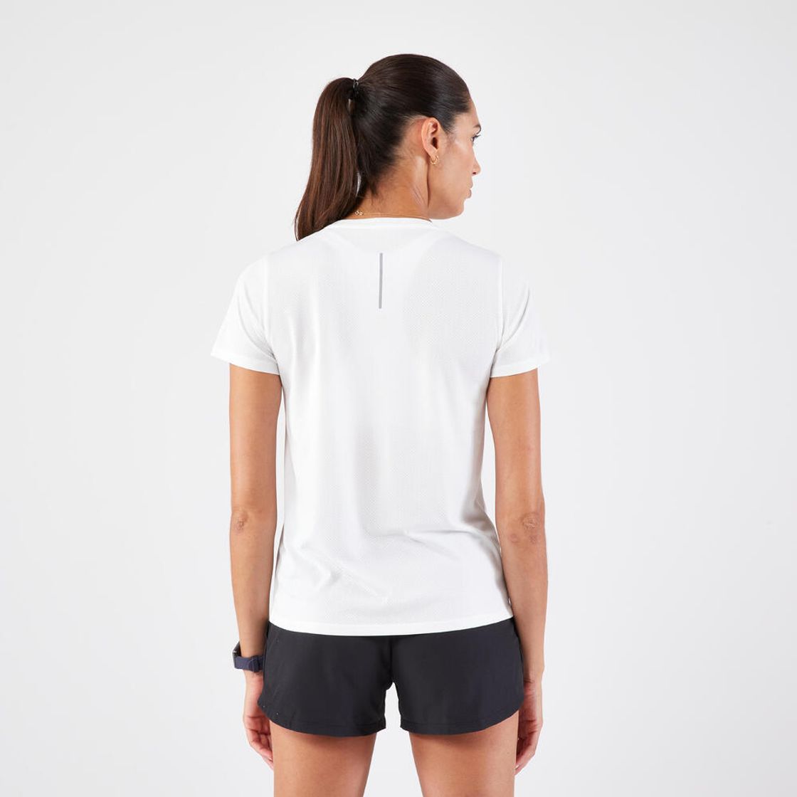 데카트론 여성 러닝 반팔 티 런 드라이 100 울트라 화이트(DECATHLON Women's Running Short-Sleeved T-Shirt Run Dry 100 Ultra White) - 4