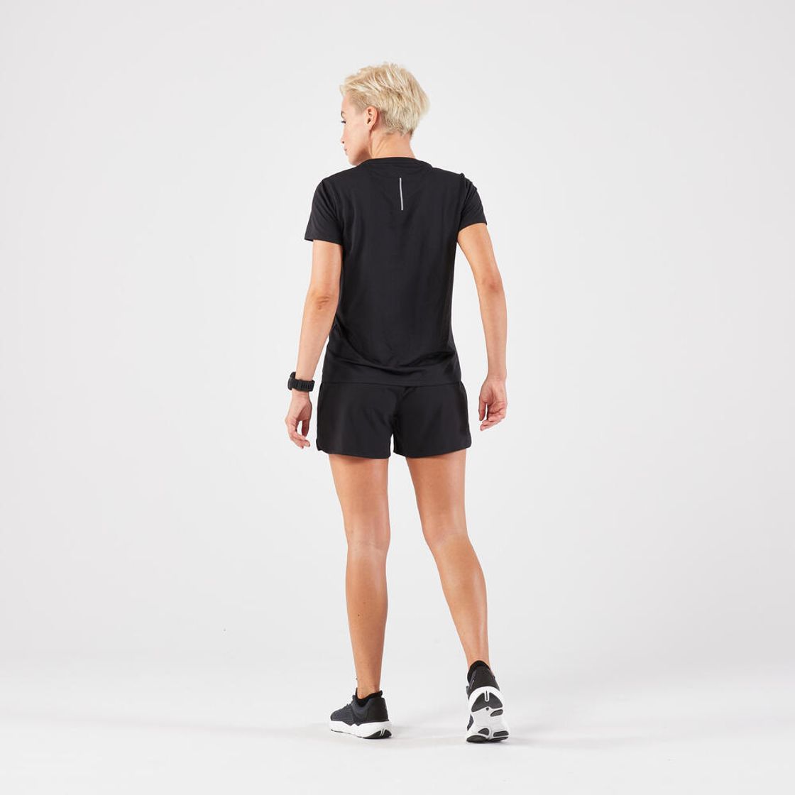 데카트론 여성 러닝 반팔 티 런 드라이 100 스모크 블랙(DECATHLON Women's Running Short-Sleeved T-Shirt Run Dry 100 Smoke Black) - 6