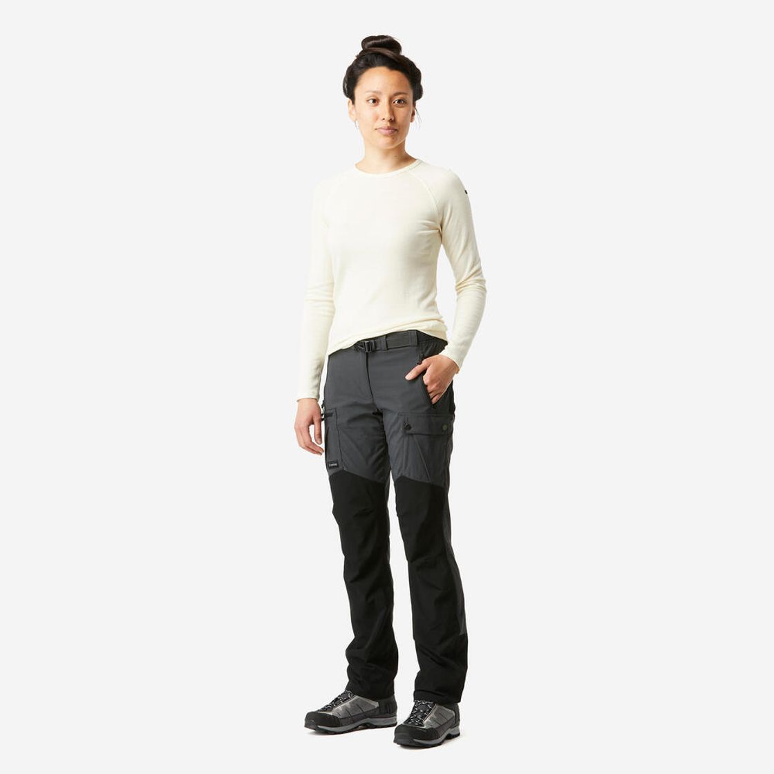 데카트론 여성 백패킹 바지 MT500 카본 그레이(DECATHLON Women's Backpacking Pants MT500 Carbon Grey) - 2