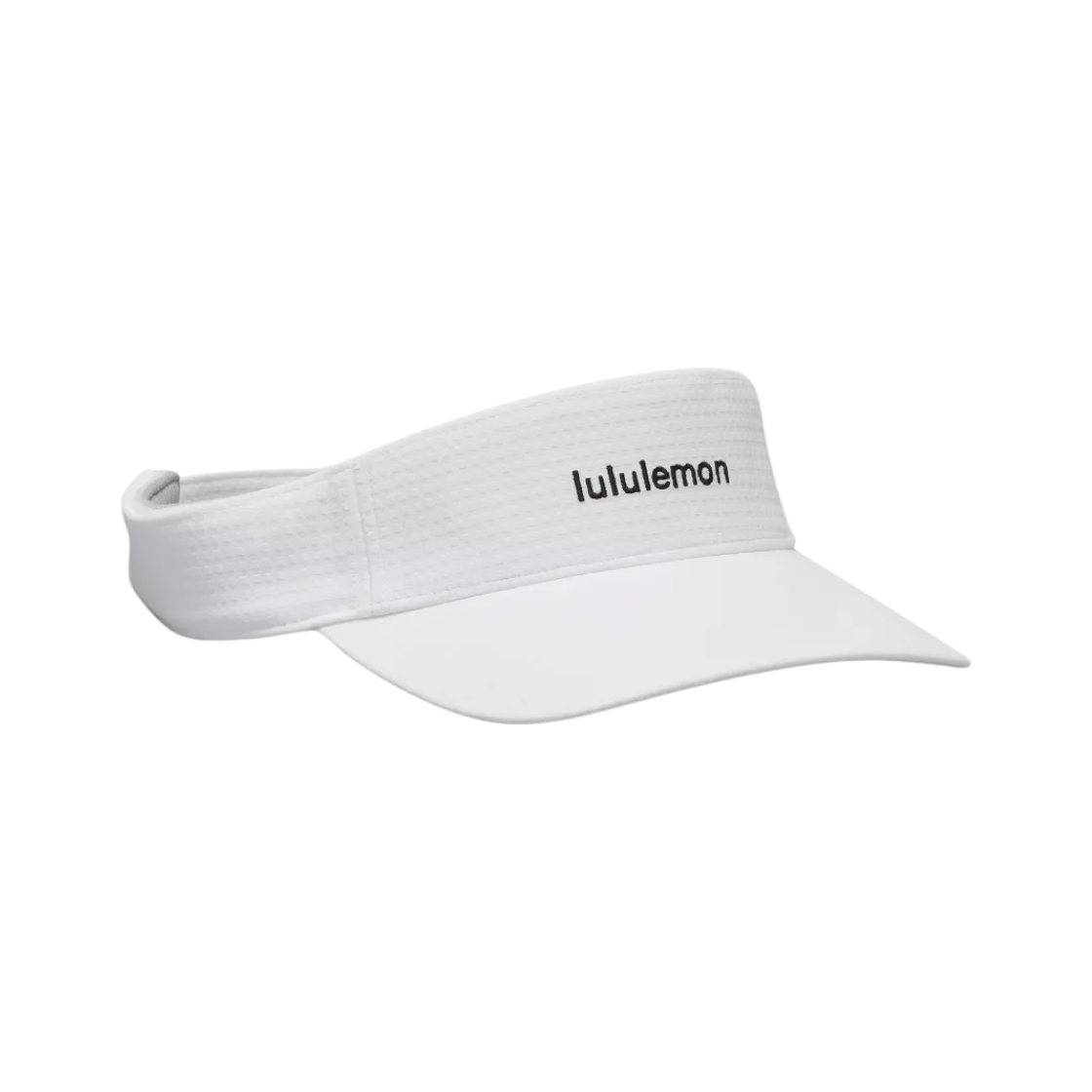 (W) 룰루레몬 리무버블 스웻밴드 올 스포츠 바이저 워드마크 화이트 블랙((W) Lululemon Removable Sweatband All Sport Visor Wordmark White Black) - 1