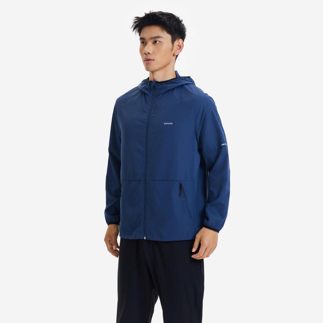 데카트론 남성 러닝 윈드 자켓 런 100 어비스 블루(DECATHLON Men's Running Wind Jacket Run 100 Abyss Blue) - 2