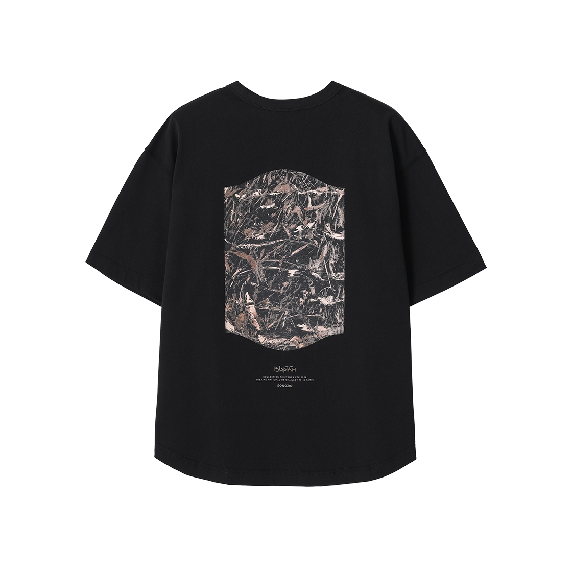 송지오 컬렉션 크로싱 스트로크 페인티드 티셔츠 블랙(SONGZIO COLLECTION Crossing Strokes Painted T Shirt Black) - 2