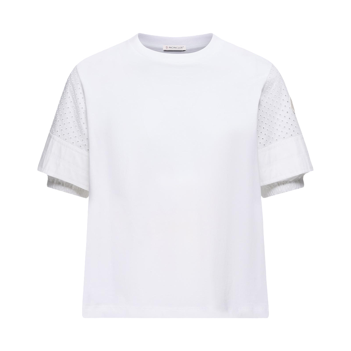 L1-093-8C00045-89AUO-001 (W) Moncler Cotton Jersey San Gallo T-Shirt White - 26SS