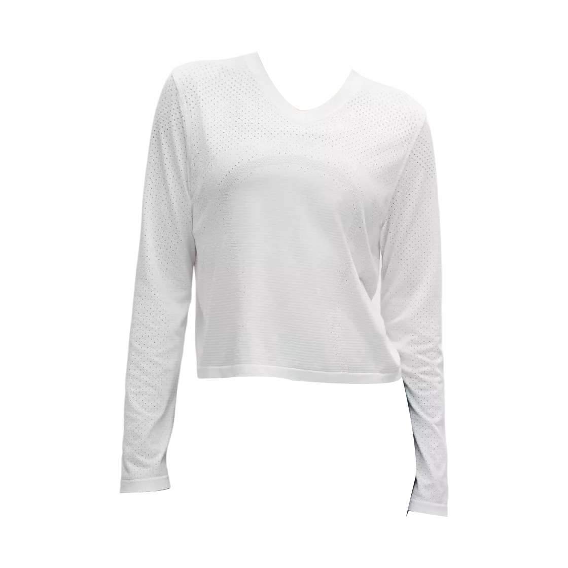 (W) 룰루레몬 스위프틀리 오픈홀 브이넥 롱슬리브 셔츠 화이트((W) Lululemon Swiftly Open-Hole V-Neck Long-Sleeve Shirt White)