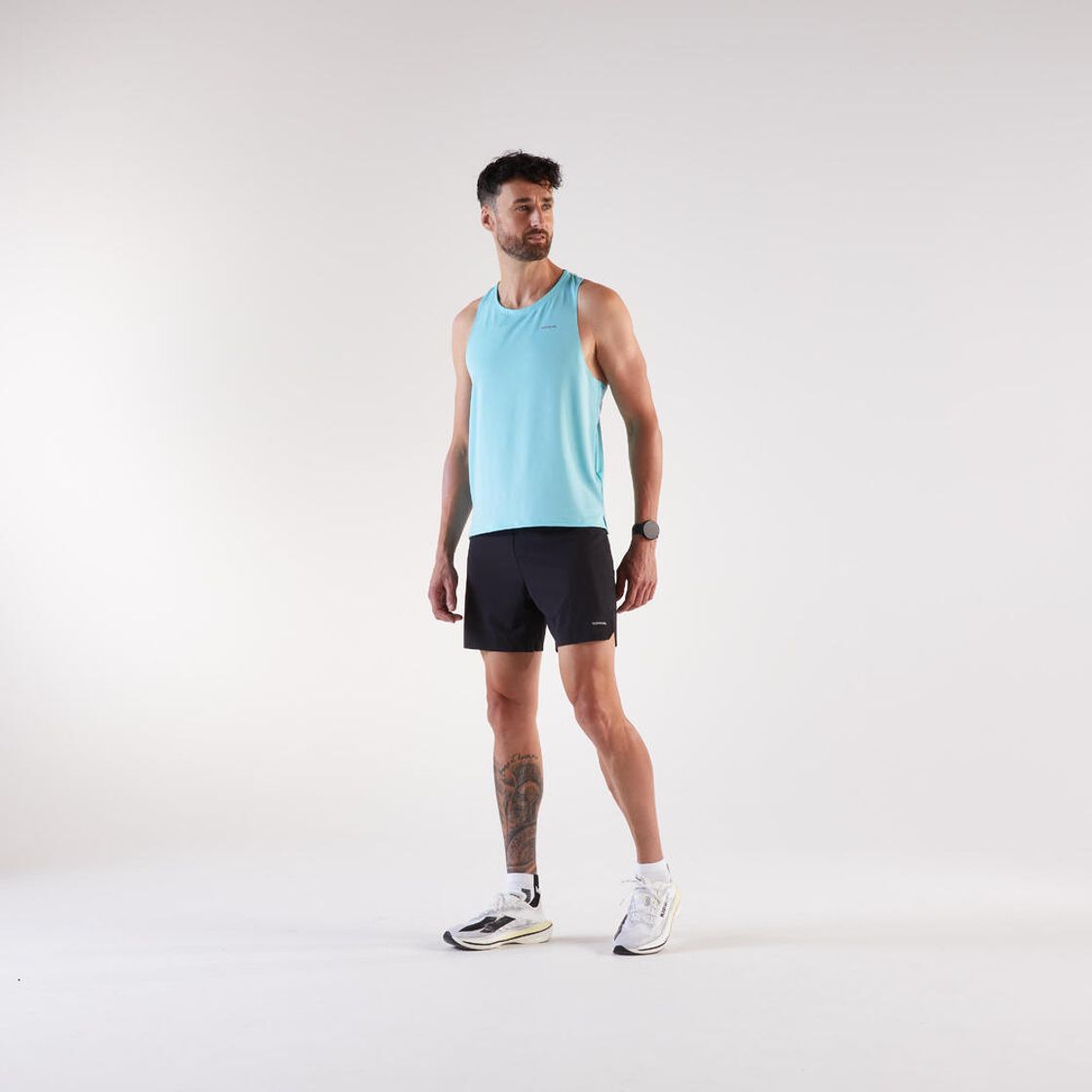 데카트론 남성 러닝 경량 싱글렛 900 울트라라이트 라군 블루(DECATHLON Men's Running Lightweight Singlet 900 Ultralight Lagoon Blue) - 3