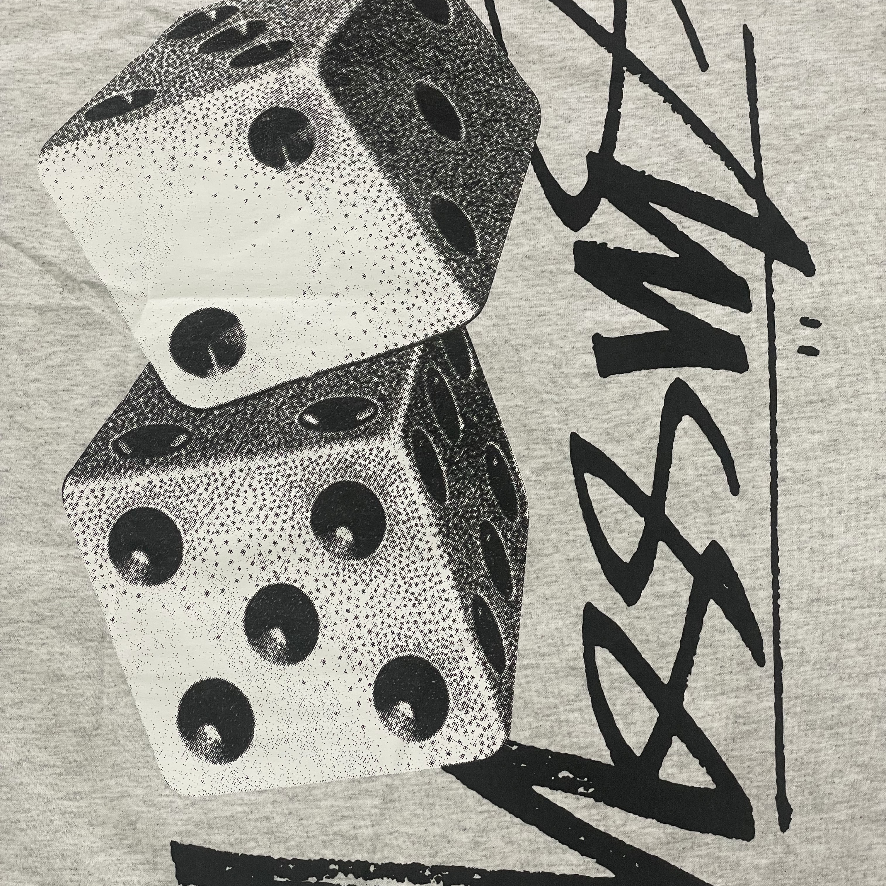 Stussy Tall Dice T-Shirt Black, Stussy Tall Dice T-Shirt Ash Heather 착용 스타일 - 2