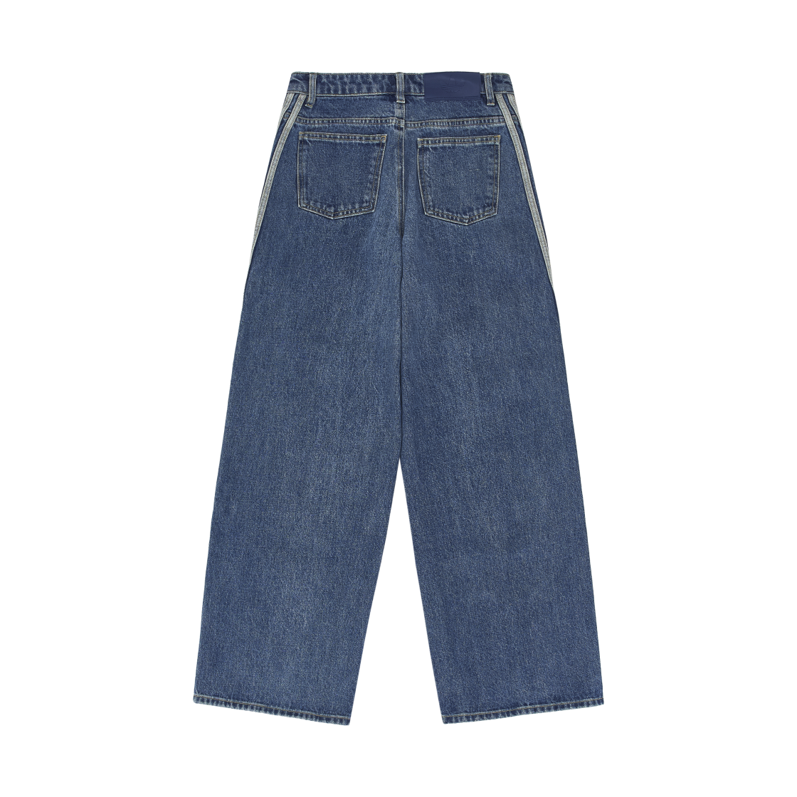 (W) 아디다스 루즈 데님 팬츠 미디움 블루 데님 - KR 사이즈((W) Adidas Loose Denim Pants Medium Blue Denim - KR Sizing) - 2