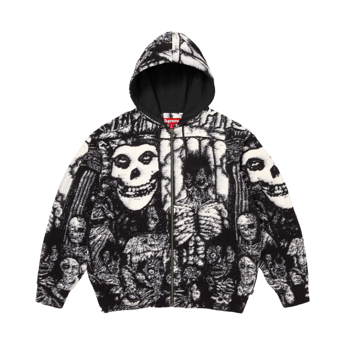 슈프림 x 미스피츠 집업 후드 스웨터 블랙 - 26SS(Supreme x The Misfits Zip Up Hooded Sweater Black - 26SS) - 1