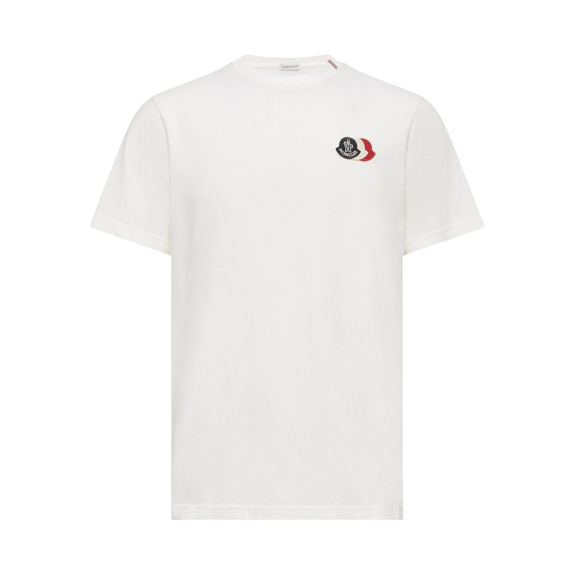 L1-091-8C00074-89B8Q-034 Moncler Embroidered Tricolor Logo Cotton T-Shirt White - 26SS