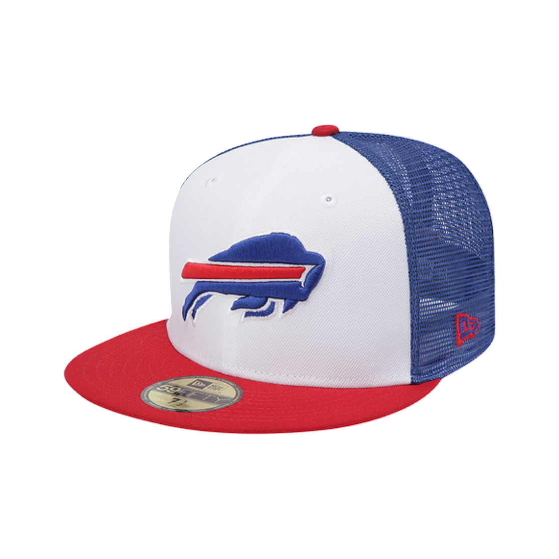 15131686 New Era NFL Buffalo Bills Basic Mesh Fitted Cap Optic White Scarlet