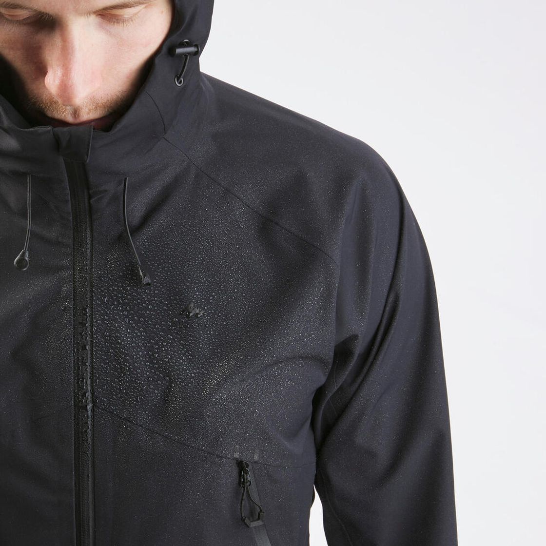 데카트론 남성 경량 등산 방수 재킷 MH500 스모크 블랙(DECATHLON Men's Lightweight Hiking Waterproof Jacket MH500 Smoke Black) - 8