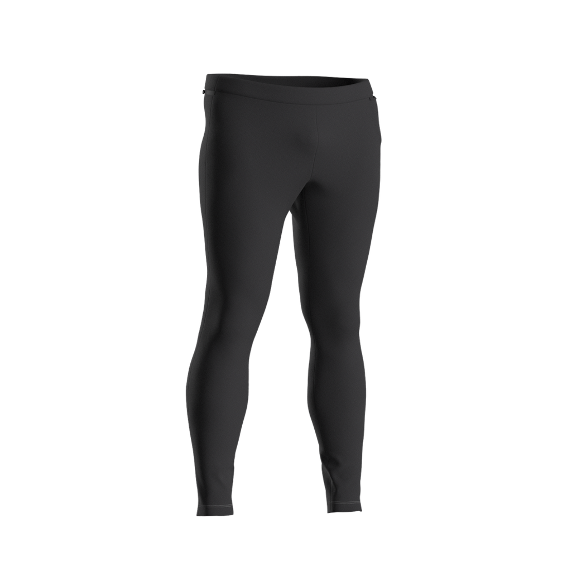 8843568 DECATHLON Men's Running Leggings Run Warm 100 Smoke Black