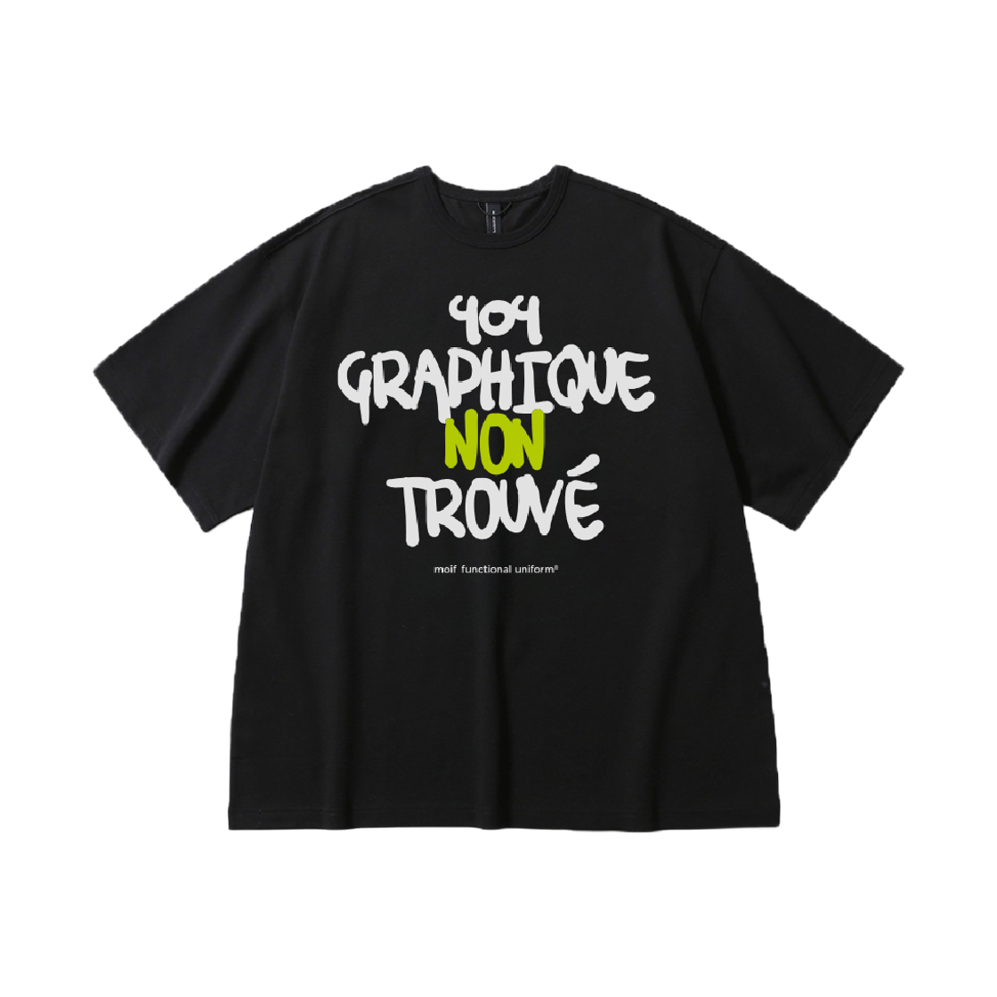 [SS26] 모이프 404 GNF(F) H/S 티 블랙([SS26] moif 404 GNF(F) H/S Tee Black)