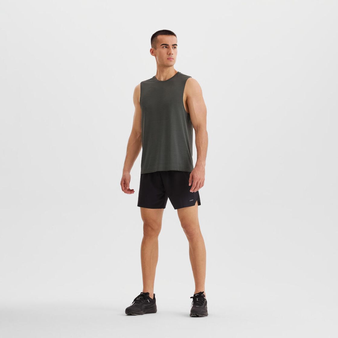 데카트론 남성 러닝 심리스 싱글렛 런 컴포트 500 스모크 그린(DECATHLON Men's Running Seamless Singlet Run Comfort 500 Smoke Green) - 6