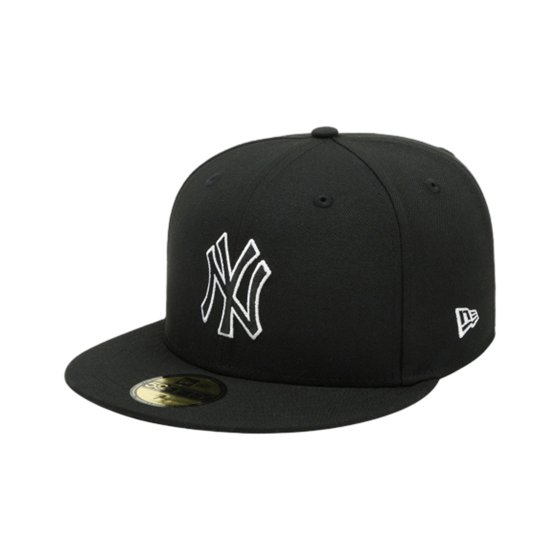 14881543 New Era MLB New York Yankees Basic Outline Fitted Cap Black