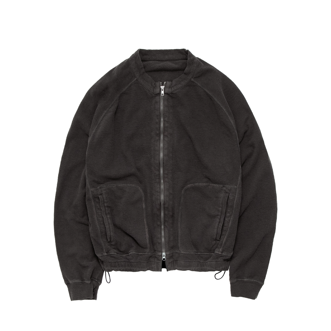 폴리테루 러프셋 집업 카키 차콜(Polyteru Rough Set Zip Up Khaki Charcoal)