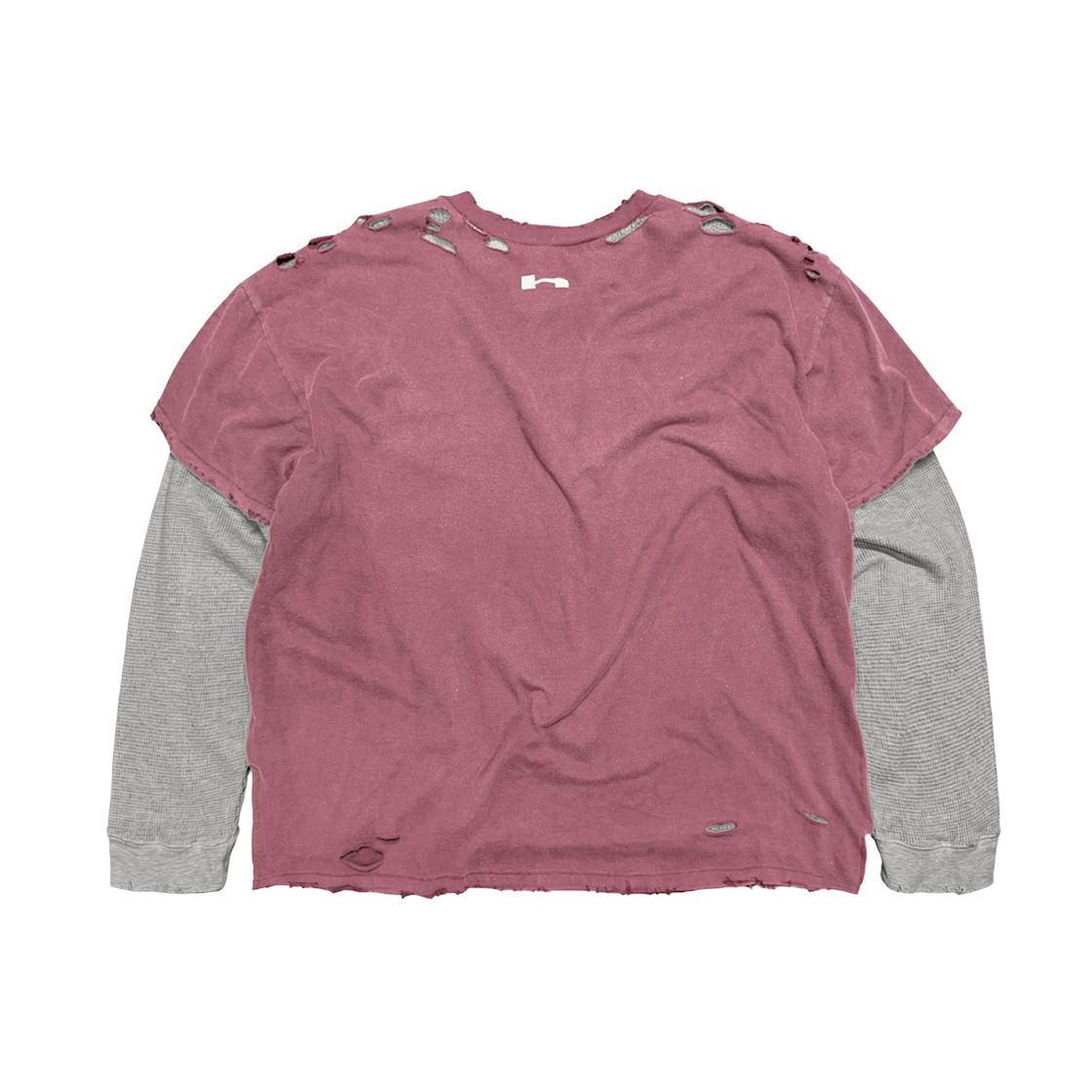 홈리스 빈티지 레이어드 와플 롱슬리브 워시드 핑크(Hommless VTG Layered Waffle LS Washed Pink) - 2