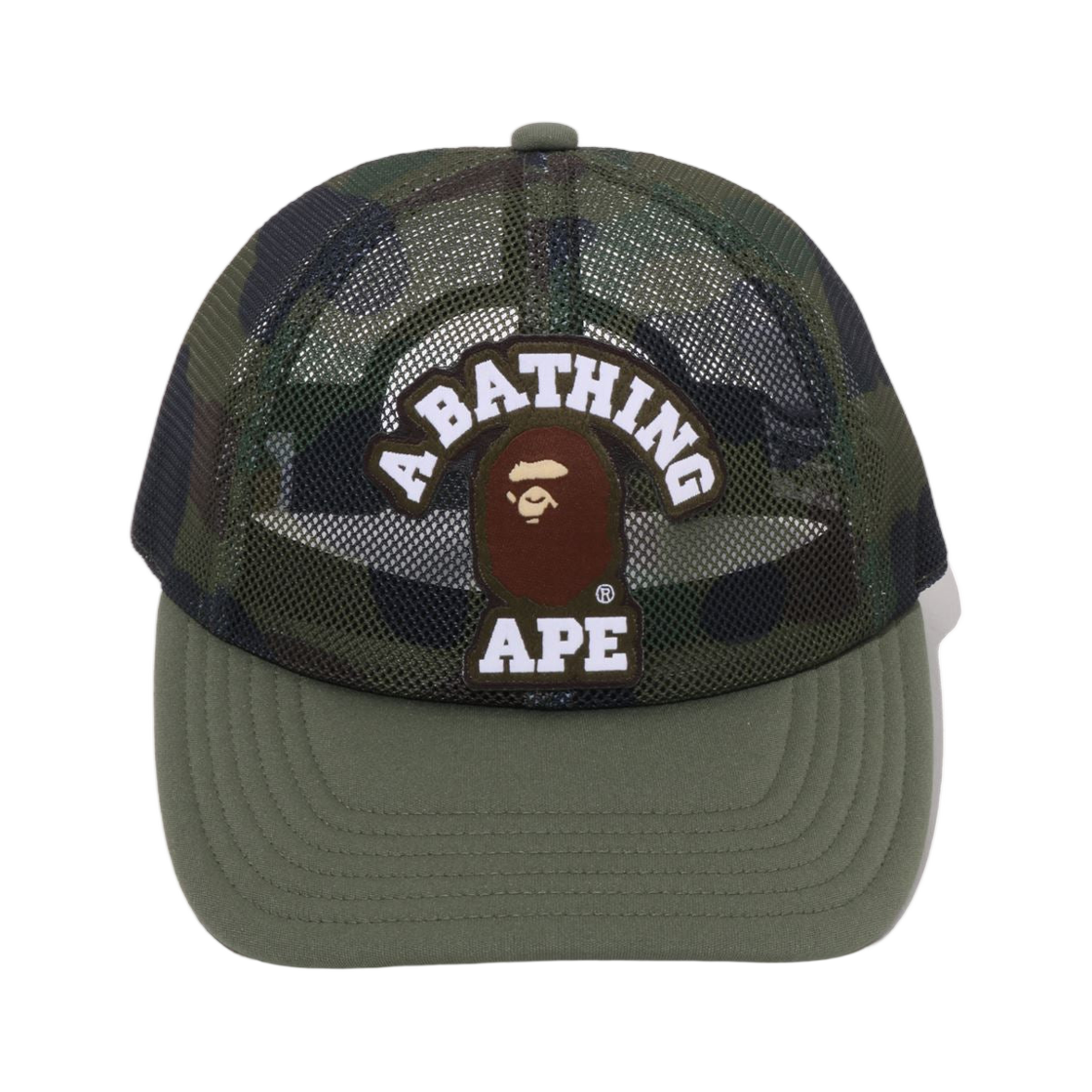 베이프 퍼스트 카모 컬리지 패치드 메쉬 캡 그린(BAPE 1st Camo College Patched Mesh Cap Green) - 2