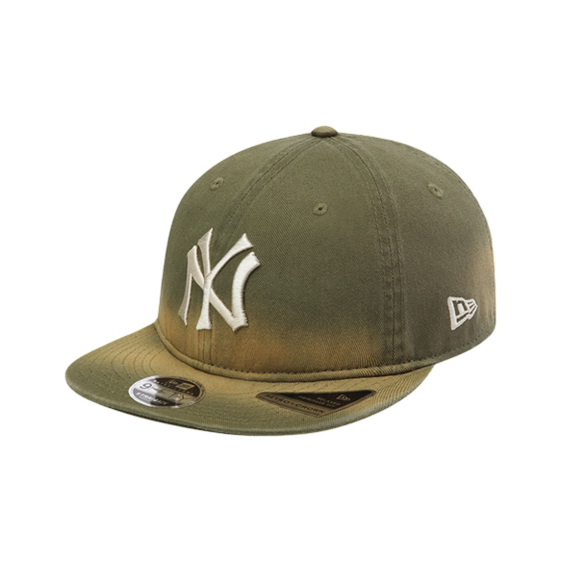 15131620 New Era MLB New York Yankees Faded Washing Retro Crown Strapback New Olive