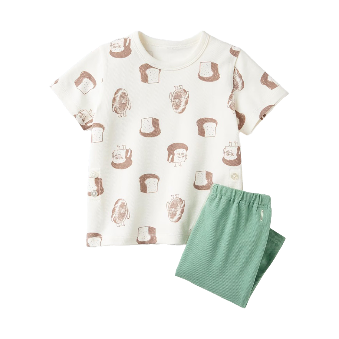 481810-53 (Kids) Uniqlo x Bread Thief The Picture Book Collection Dry Pajama Green