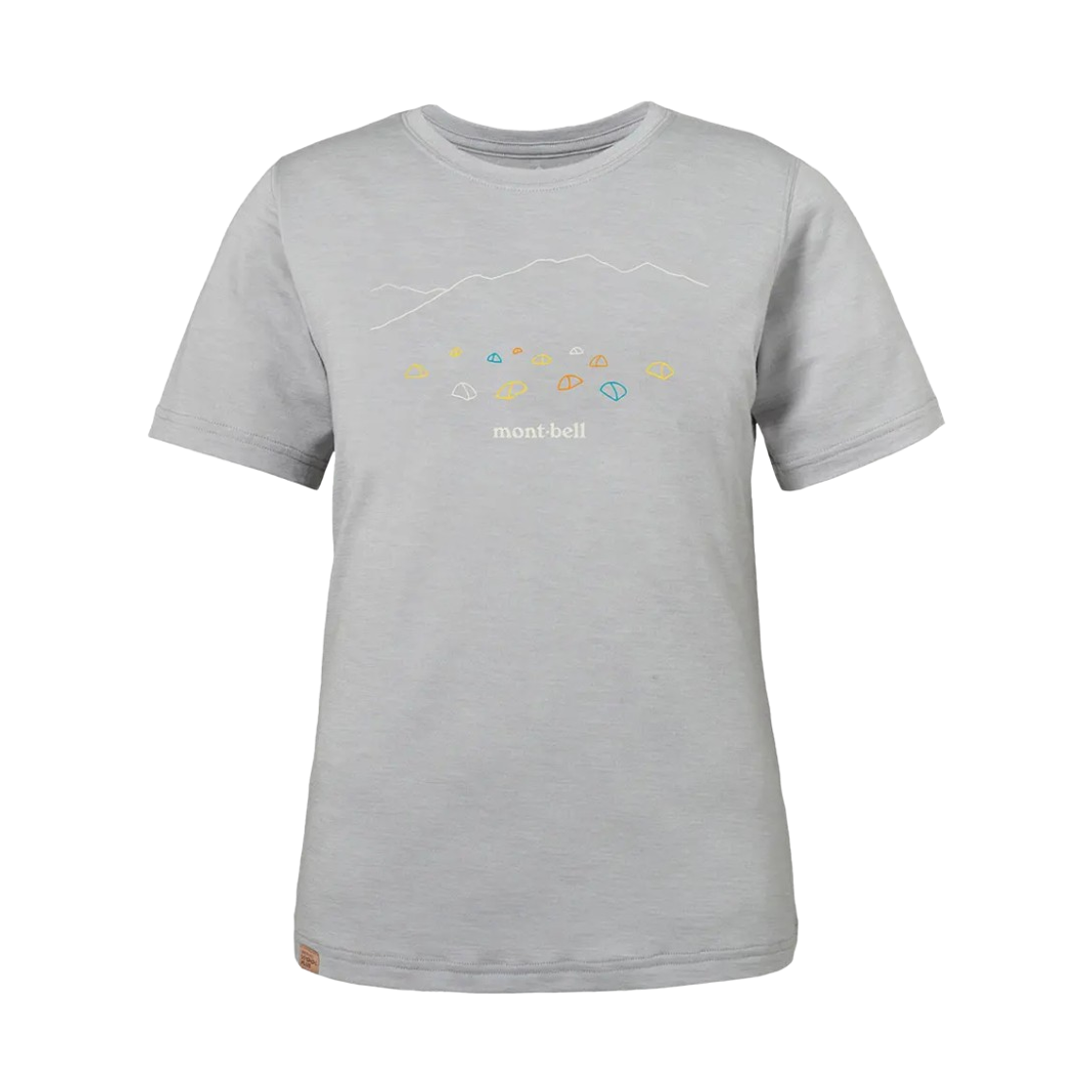 1114616 (W) Montbell Merino Wool Plus Light Sky High Camp T-Shirt Light Gray