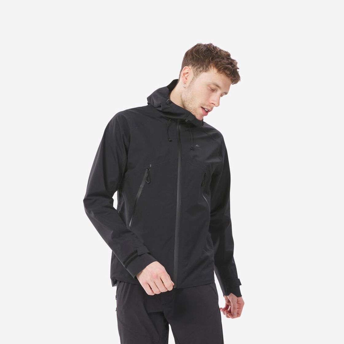 데카트론 남성 경량 등산 방수 재킷 MH500 스모크 블랙(DECATHLON Men's Lightweight Hiking Waterproof Jacket MH500 Smoke Black) - 6