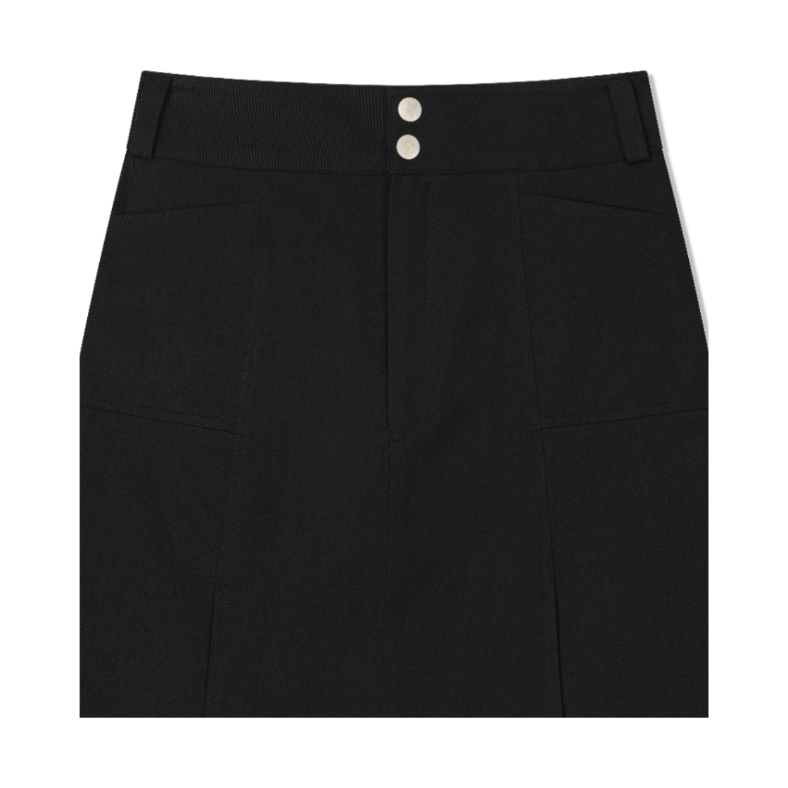 구월십일 워싱 코튼 트윌 스커트 블랙(Guwolsibil Washing Cotton Twill Skirt Black) - 3