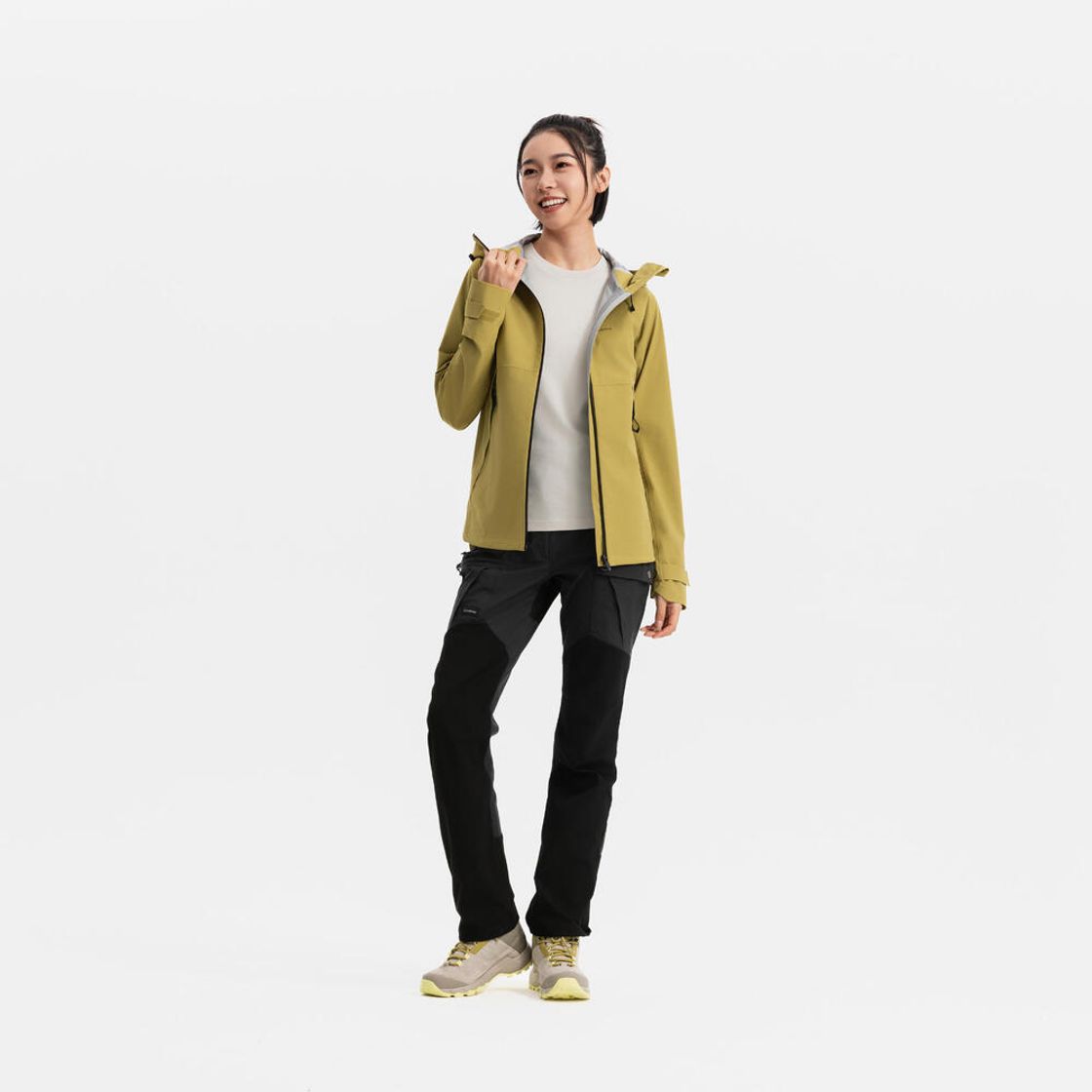 데카트론 여성 하이킹 방수 자켓 MH500 맹그로브 카키(DECATHLON Women's Hiking Waterproof Jacket MH500 Mangrove Khaki) - 8