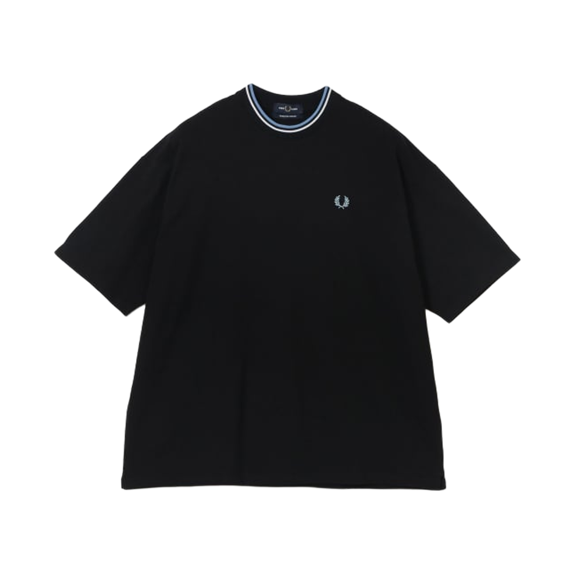 - Fred Perry x Beams Oversized Tipped Pique T-Shirt Black