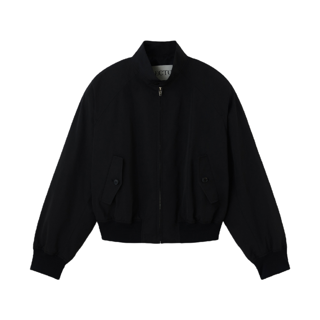렉토 크롭 해링턴 점퍼 블랙(Recto Crop Harrington Jumper Black)