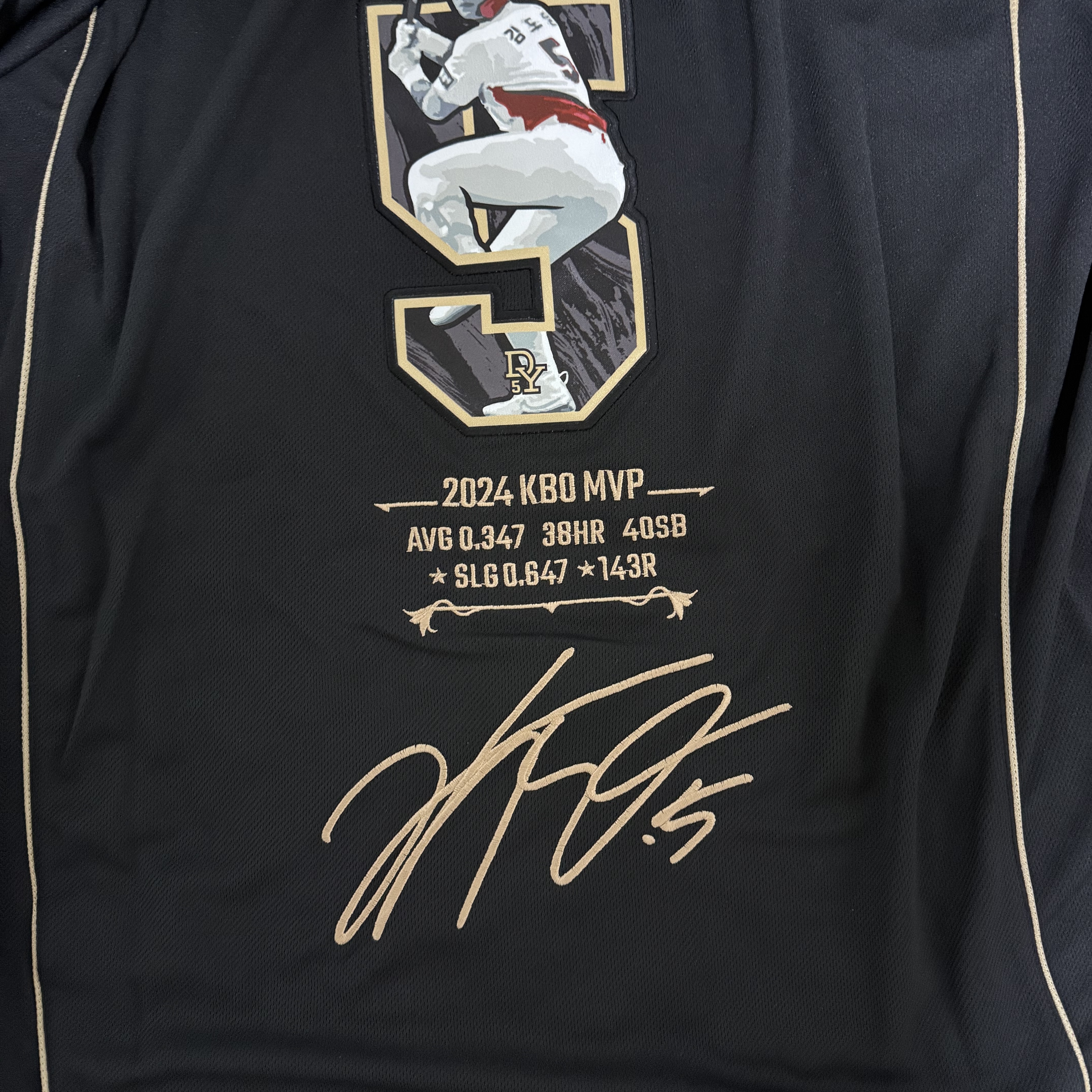 Kia Tigers KBO Kim Do Young MVP Commemorate Uniform Black 착용 스타일 - 3