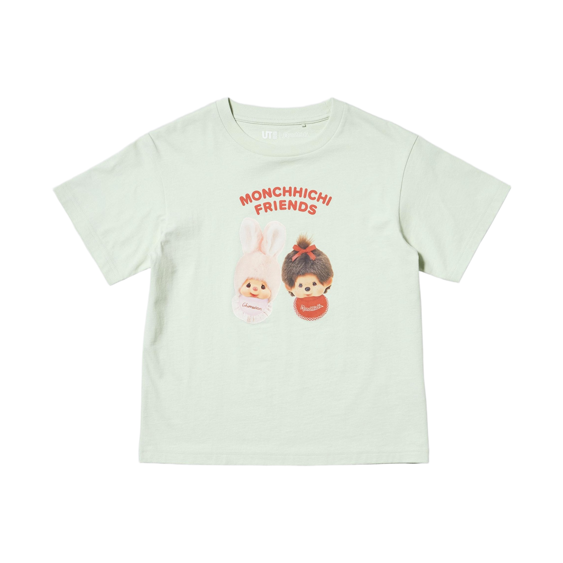 (키즈) 유니클로 UT x 몬치치 티셔츠 라이트 그린((Kids) Uniqlo UT x Monchhichi T-Shirt Light Green) - 1