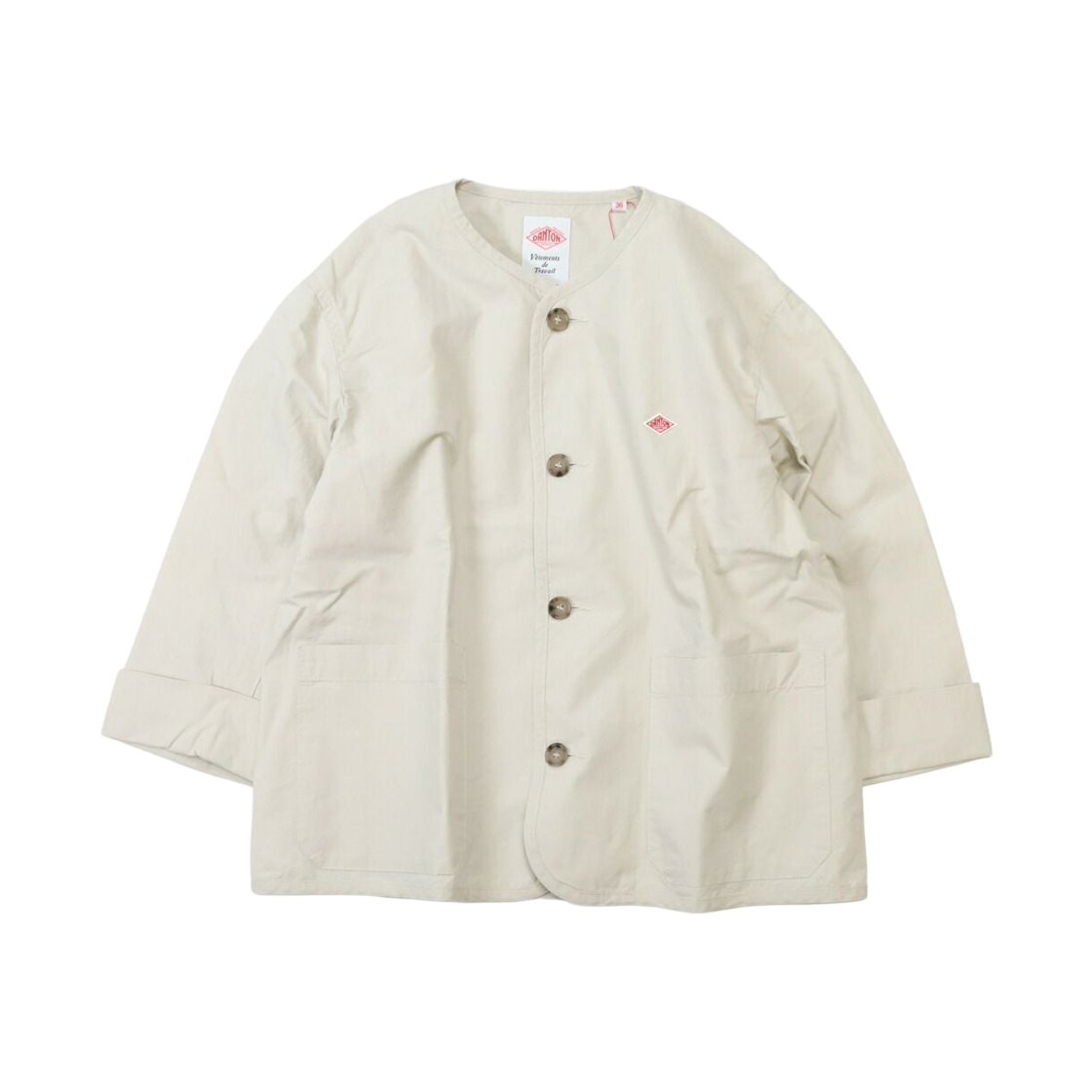 (W) 단톤 코튼 숏 자켓 오이스터((W) Danton Cotton Short Jacket Oyster) - 1