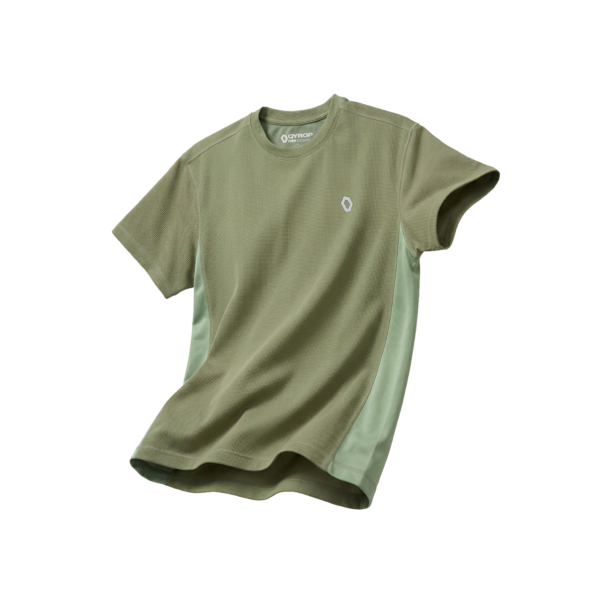 에프씨엠엠 스포츠 사이드 메쉬 포인트 와플 티셔츠 세이지 그린(FCMM SPORT Side Mesh Point Waffle T-shirt Sage Green)