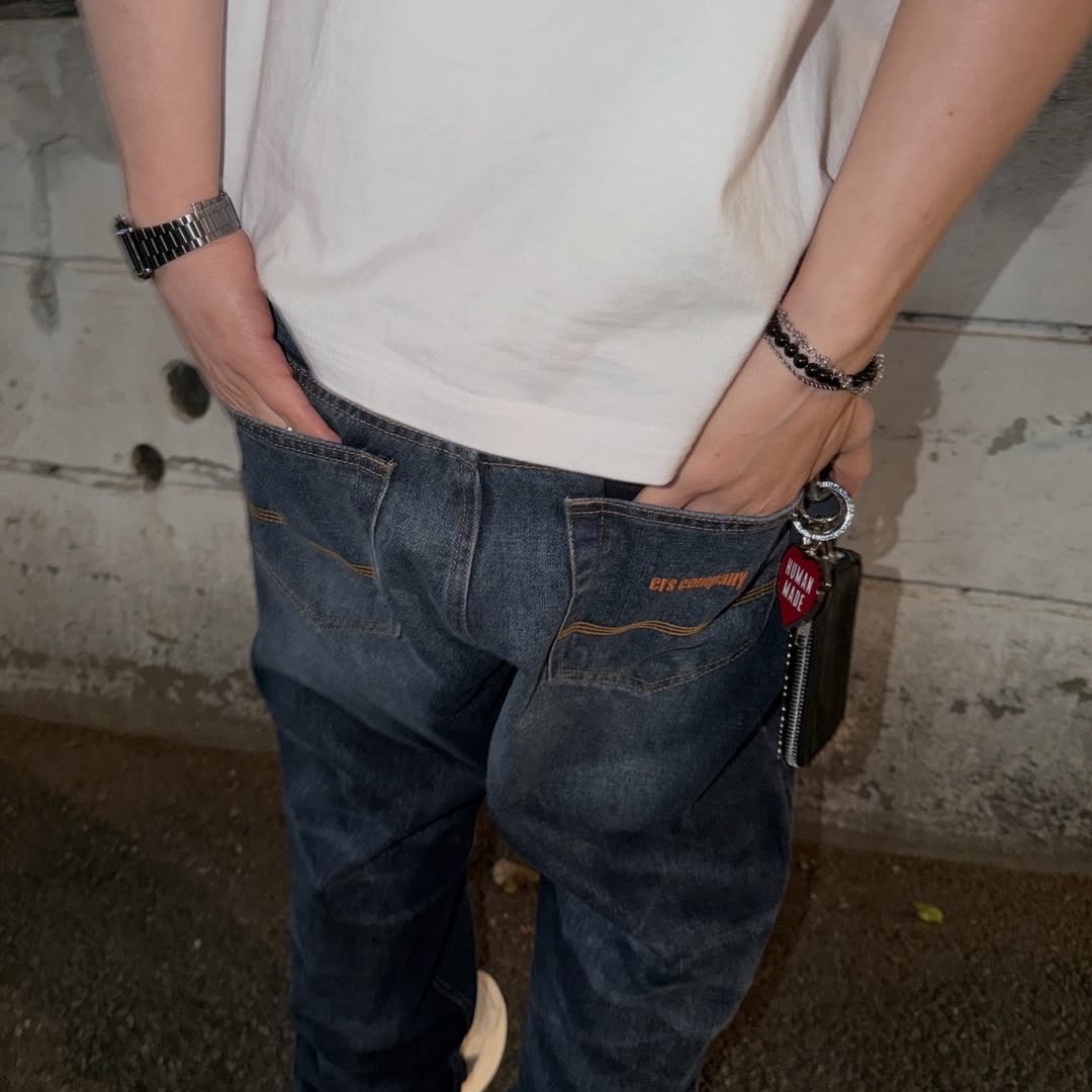 ersco Wahed Regular Jeans Deep Blue 착용 스타일 - 3