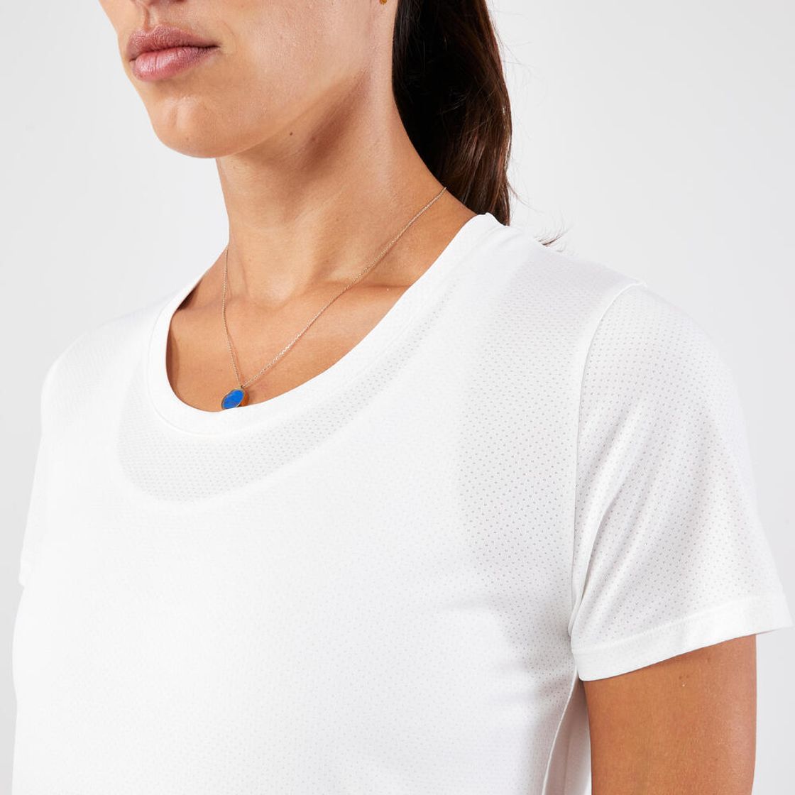 데카트론 여성 러닝 반팔 티 런 드라이 100 울트라 화이트(DECATHLON Women's Running Short-Sleeved T-Shirt Run Dry 100 Ultra White) - 3