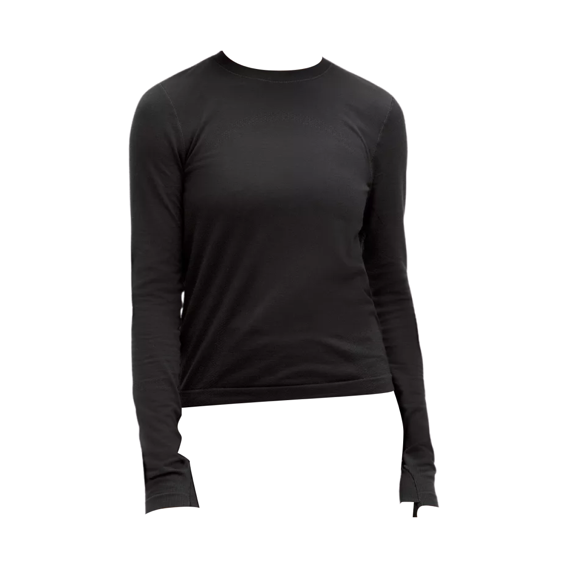 (W) 룰루레몬 스위프틀리 울 롱슬리브 셔츠 힙 렝스 블랙 블랙((W) Lululemon Swiftly Wool Long-Sleeve Shirt Hip Length Black Black)