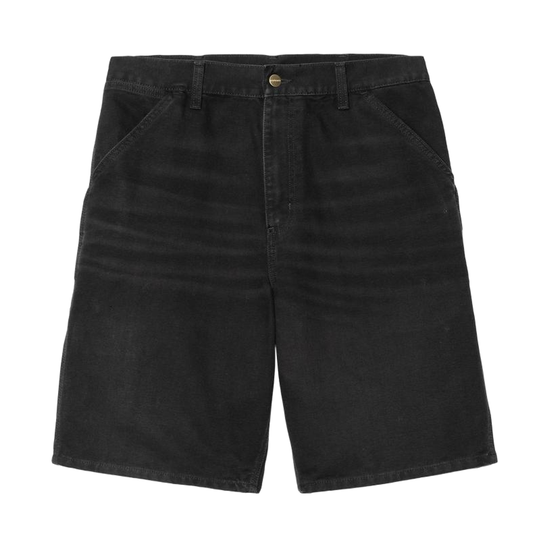 I034797-89-4O Carhartt WIP Single Knee Shorts Black Stone Canvas