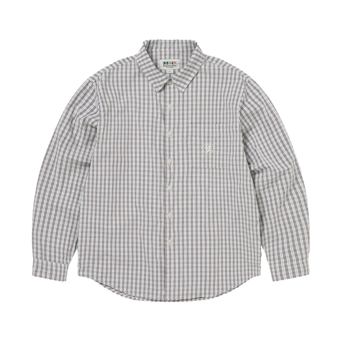 GD261WSHTL01OFW thisisneverthat x Grateful Dead Lightning Bear Check Shirt Off White